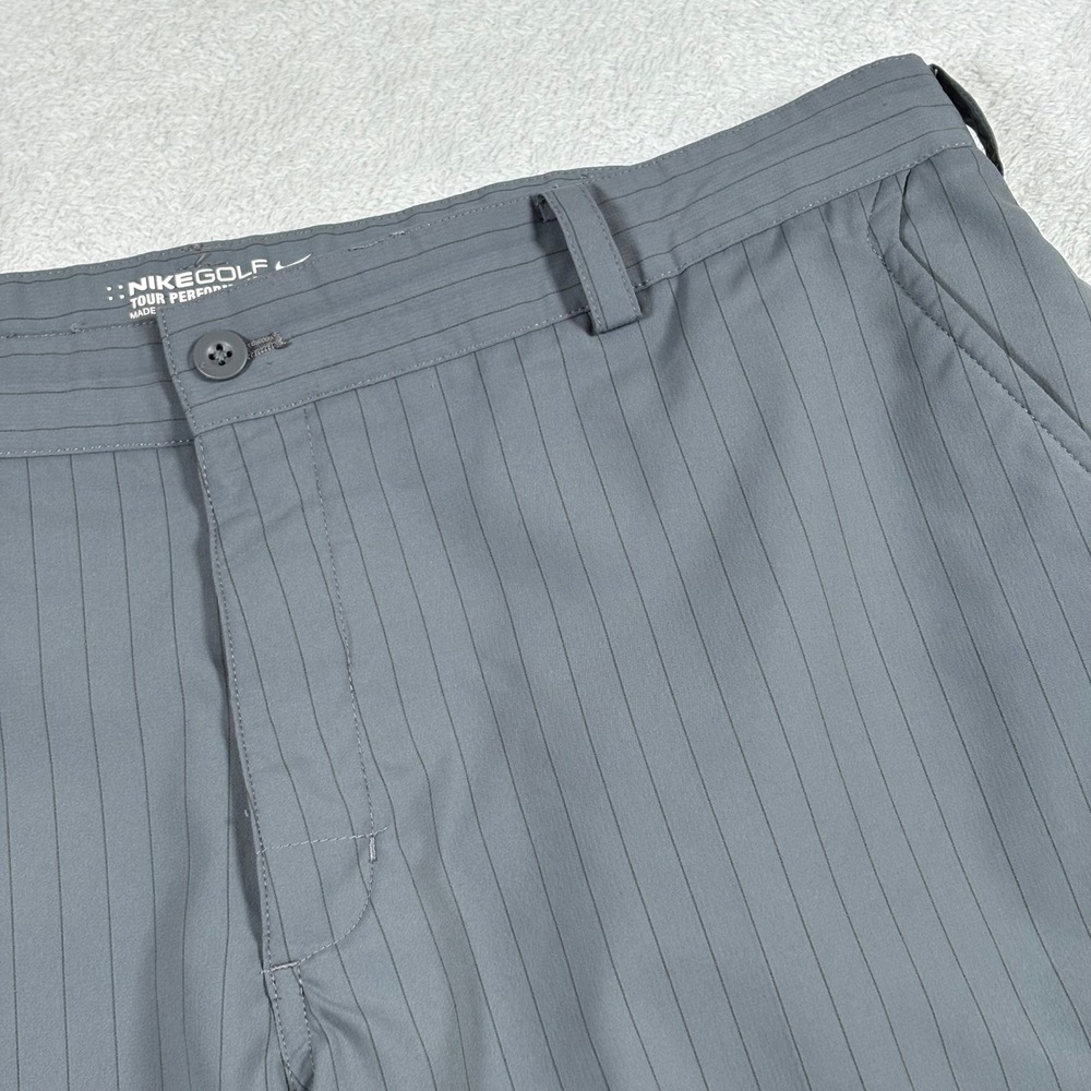 Nike Golf Tour Performance Dri-FIT Grey Pinstripe Golf Pants Mens 36x32
